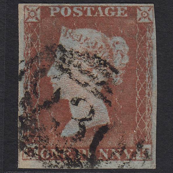 GB QV 1841 1d Red-brown SG8-B1(1) KK FU 4 Margins York 930