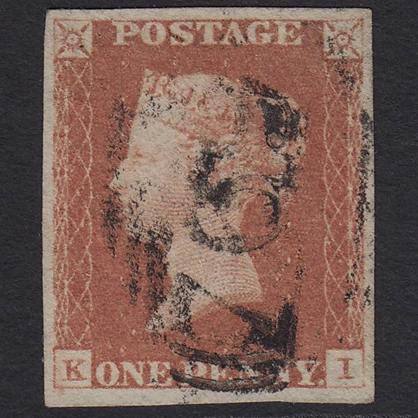 GB QV 1841 1d Red-brown (Plate 74) SG8-B1(1) KI FU 4M Imperf