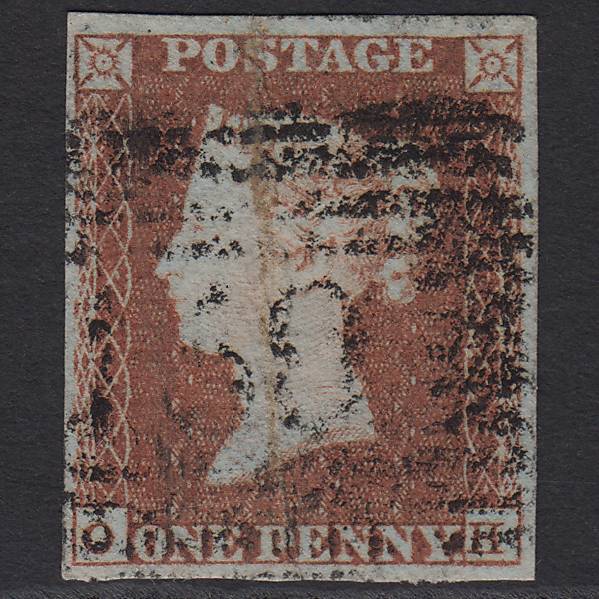GB QV 1841 1d Red-brown (Plate 97) SG8-B1(1) OH GU 4 Margins Glasgow 159