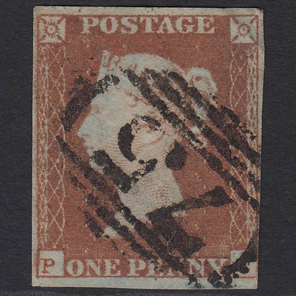 GB QV 1841 1d Red-brown Pl 90 SG8-B1(1) PC GU 4M Imperf Birmingham 75