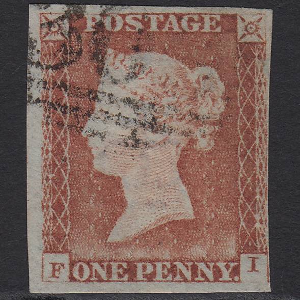 GB QV 1841 1d Pale Red-brown (Plate 64) SG9-B1(3) FI FU 4M Light Cancel