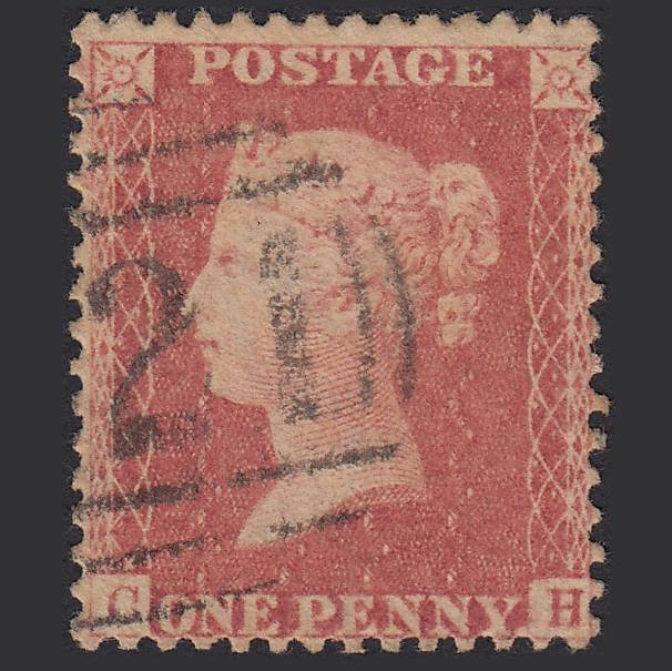 GB QV 1857 1d Rose-red (Plate 39) SG40-C10(1) CH GU