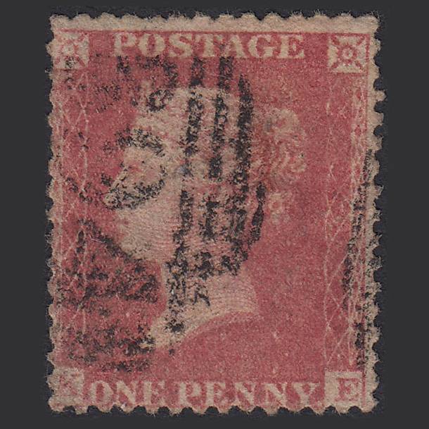 GB QV 1857 1d Rose-red (Plate 60) SG40-C10(1) KE GU Hounslow 394