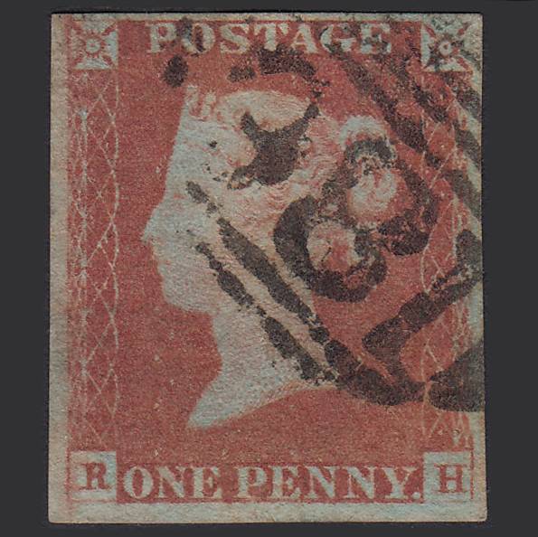 GB QV 1841 1d Red-brown (Plate 82) SG8-B1(1) RH GU 4M Chesterfield 186