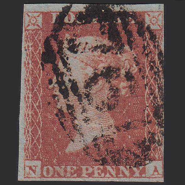GB QV 1841 1d Red-brown Pl 119 SG8-B1(1) NA GU 4 Margins Sunderland 761