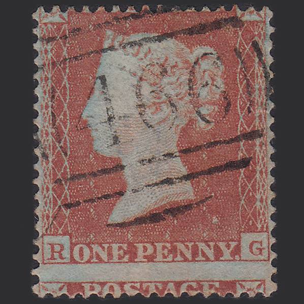 GB QV 1854 1d (Plate 179) SG17-C1(1) RG FU Liverpool 466 Spoon Huge Misperf