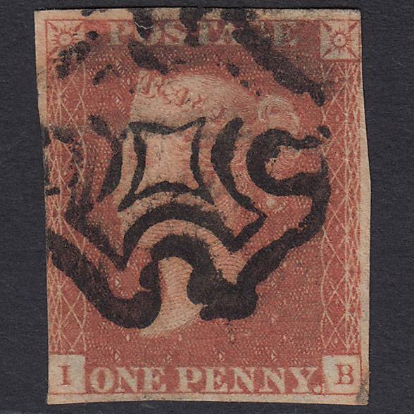 GB QV 1841 1d Red-brown Pl 22 SG8-B1(1) IB GU Missing Imprimatur 3m MX