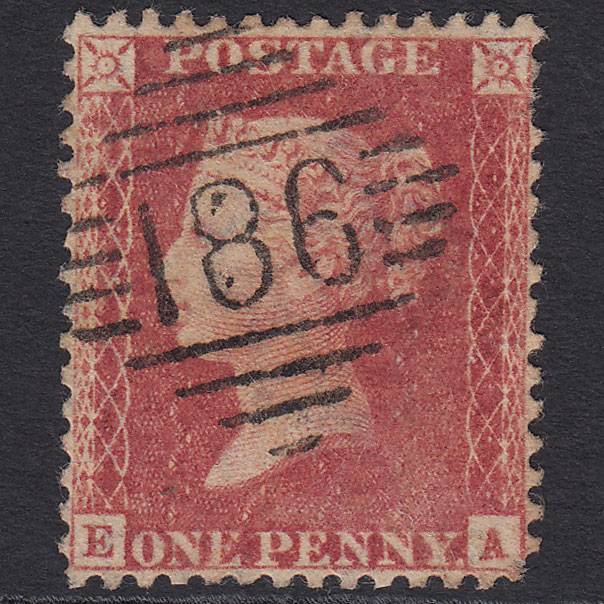 GB QV 1857 1d (Plate 42) SG40-C10(1) EA GU Dublin 186 Very Well Centred