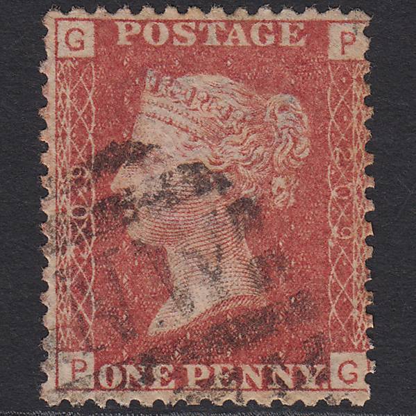 GB QV 1864 1d Rose-red (Plate 209) SG43-G1(1) PG GU London D&S Cancel