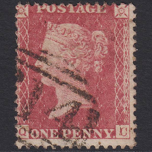 GB QV 1857 1d Rose-red (Plate 62) SG40-C10(1) QC FU