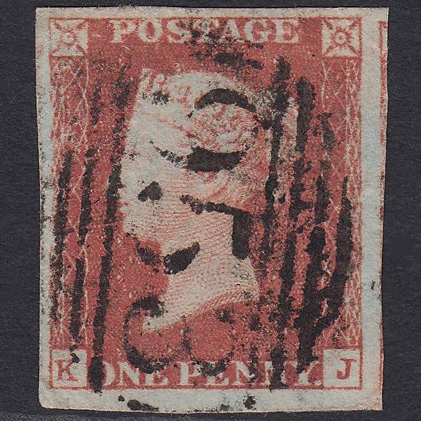 GB QV 1841 1d (Plate 87) SG8-B1(1) KJ FU 4 Good Margins Blackpool 953