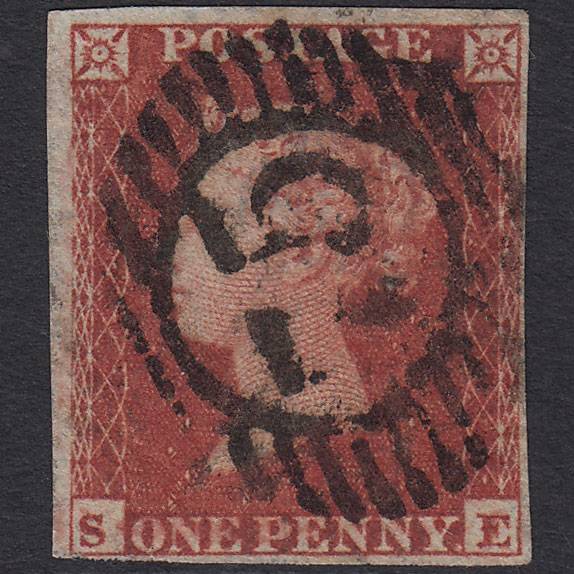 GB QV 1841 1d Deep Red-brown Pl 167 SG10-B2(1) SE GU nr 4M London D&S 75