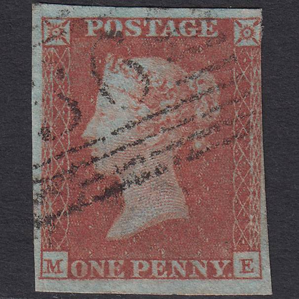 GB QV 1841 1d Very Blued Pl 119 SG8a-B1(2) ME FU nr 4 Margins Scotland