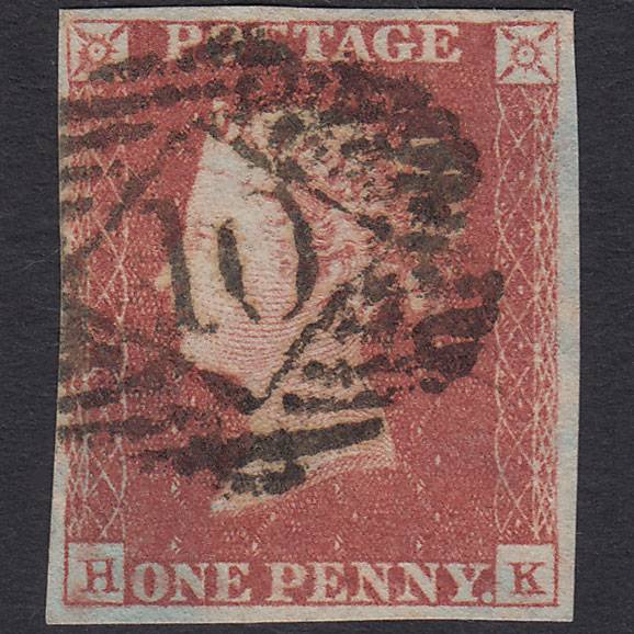 GB QV 1841 1d Red-brown (Plate 87) SG8-B1(1) HK FU 4 Margins London IS 10