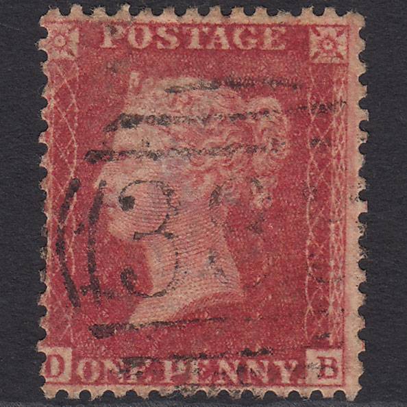GB QV 1857 1d Rose-red (Plate 55) SG40-C10(1) DB GU Hull 383