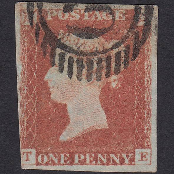 GB QV 1841 1d Red-brown (Plate 74) SG8-B1(1) TE GU