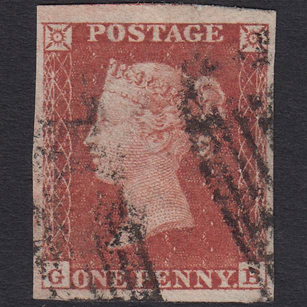 GB QV 1841 1d Red-brown Pl 154 SG8-B2(1) GB FU 4 Good Margins Scotland