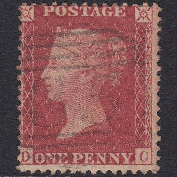 GB QV 1857 1d Rose-red (Plate 43) SG40-C10(1) DC FU Axminster 35