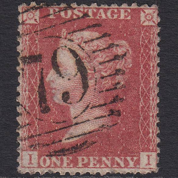 GB QV 1857 1d Rose-red (Plate 42) SG40-C10(1) II GU London IS 79
