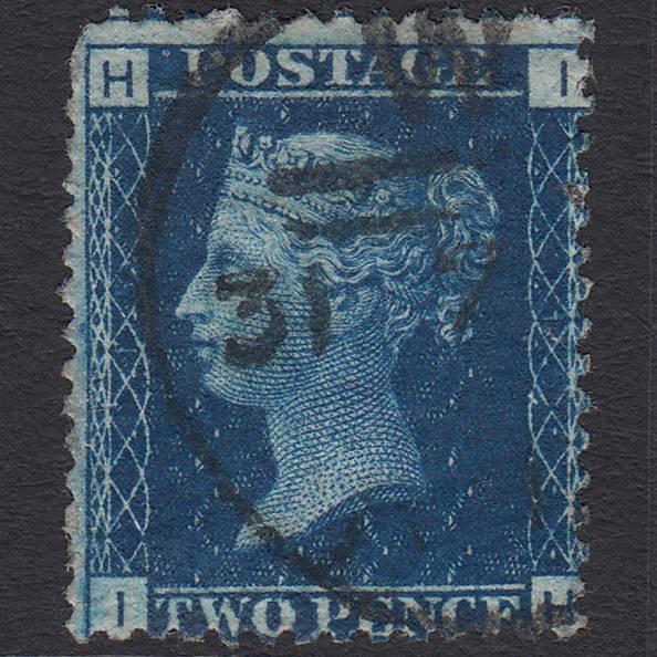 GB QV 1869 2d Blue (Plate 15) SG46-G3 IH GU Npb Cancel