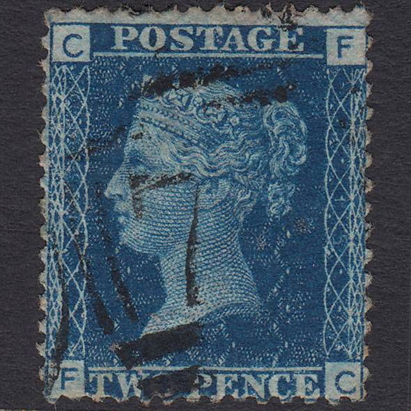 GB QV 1869 2d Blue (Plate 15) SG46-G3 FC FU