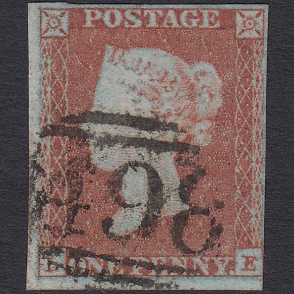 GB QV 1841 1d Pl 114 SG8a-B1(2) Framed Reverse LE FU nr 4M Manchester 498