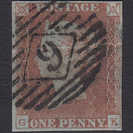 GB QV 1841 1d Red-brown (Plate 70) SG8-B1(1) GK GU 4M London IS Cancel