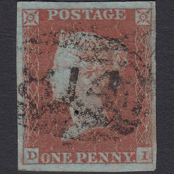 GB QV 1841 1d (Plate 109) SG8-B1(1) DI FU 4 Good Margins Truro 814