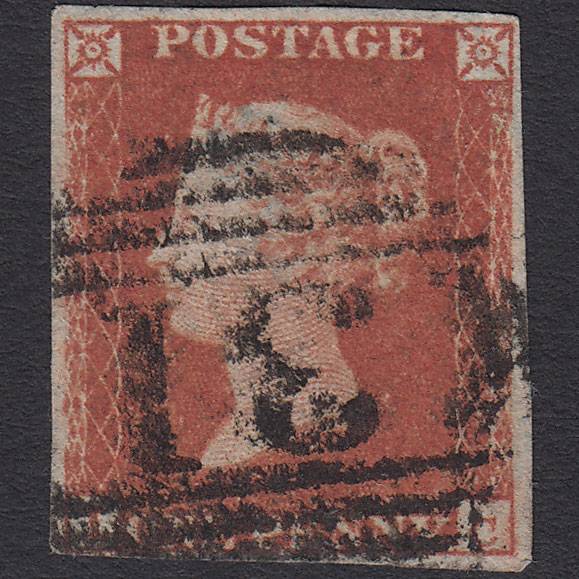 GB QV 1841 1d Red-brown (Plate 96) SG8-B1(1) IC FU 4 Margins Ashford 31
