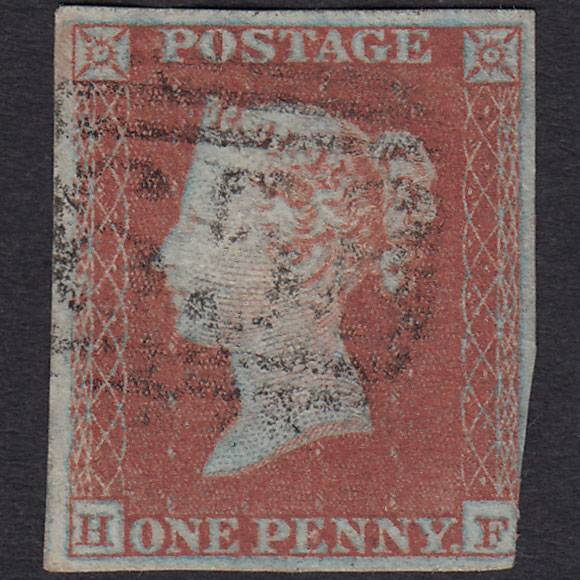 GB QV 1841 1d Red-brown (Plate 125) SG8-B2(1) Framed Reverse HF FU nr 4M