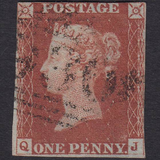 GB QV 1841 1d Red-brown (Plate 70) SG8-B1(1) QJ GU York 930
