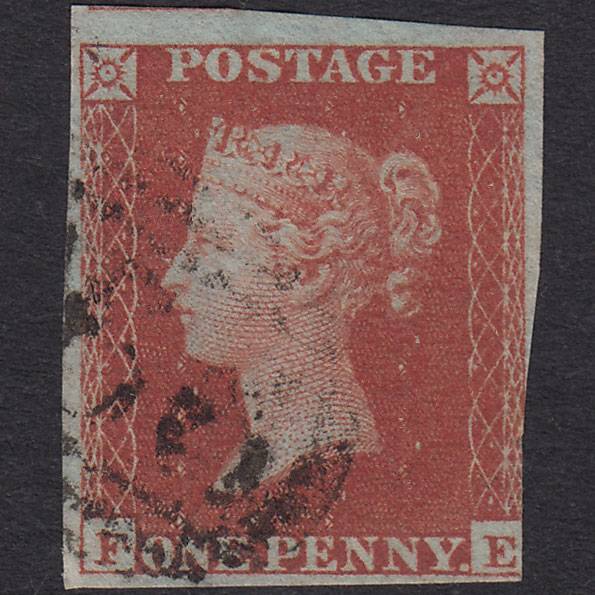 GB QV 1841 1d Red-brown (Plate 168) SG8-B2(1) FE FU 3 Margins