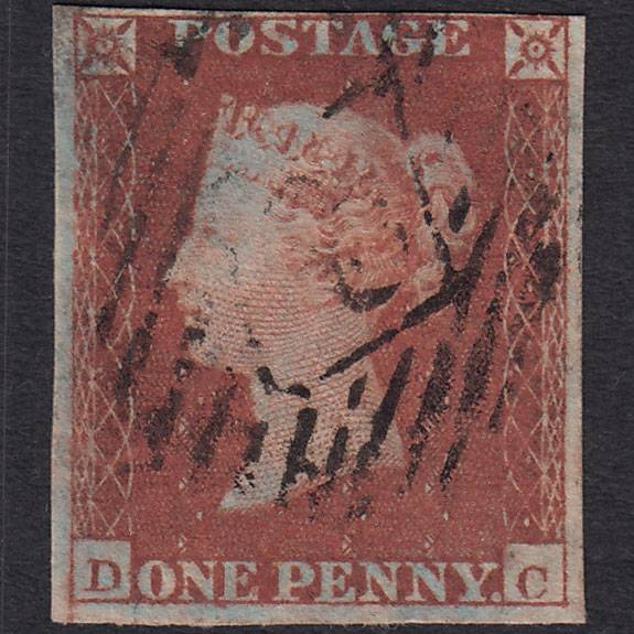 GB QV 1841 1d Red-brown (Plate 77) SG8-B1(1) DC GU 4M London IS Cancel
