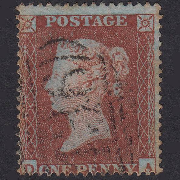 GB QV 1854 1d Red-Brown Plate 193 SG17-C1(1) DA GU