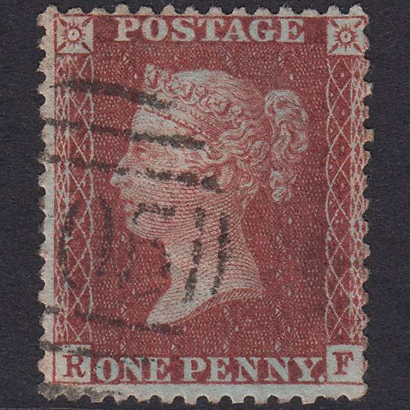 GB QV 1856 1d Plum Plate 30 SG31-C8(3) RF GU Wolverhampton 905 Spoon