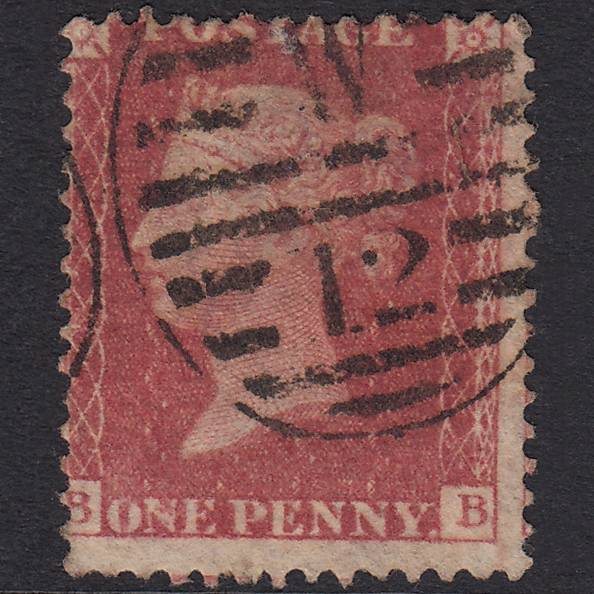 GB QV 1857 1d Rose-Red Plate 67 SG40-C10(1) BB FU London D&S W12