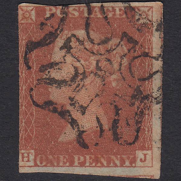 GB QV 1841 1d Red-Brown Plate 33 SG8-B1(1) HJ GU NO.10 IN MX