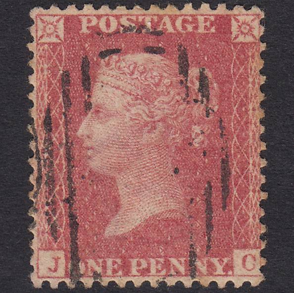 GB QV 1857 1d Pale Rose Plate 34 SG39-C10(3) JC GU