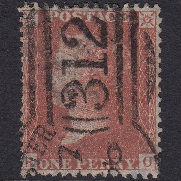 R48_34 GB QV 1856 1d Red-Brown Plate 32 SG29-C8(1) RC GU Gloucester 312 Spoon