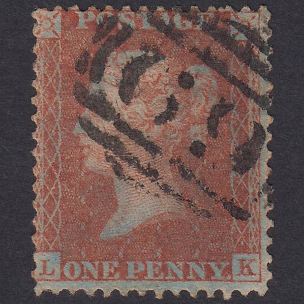 GB QV 1856 1d Plate 36 SG29-C8(1) LK FU Bicester 69 Experimental Blueing