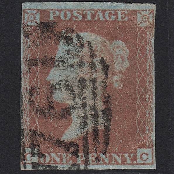 GB QV 1841 1d Red-brown Pl 89 SG8-B1(1) CC GU Sunderland 761 4M Imperf