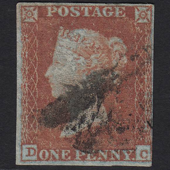 GB QV 1841 1d Red-brown (Plate 122) SG8-B1(1) DC GU 4 Margins