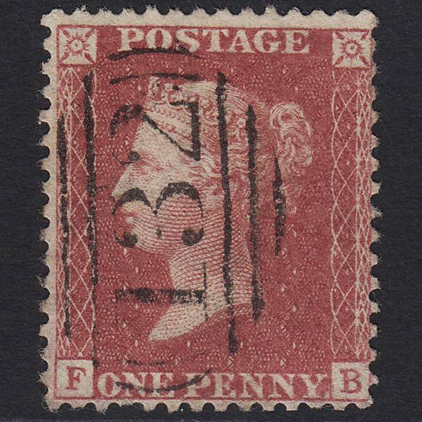 GB QV 1857 1d Rose-red (Plate 48) SG40-C10(1) FB GU Brighton 132