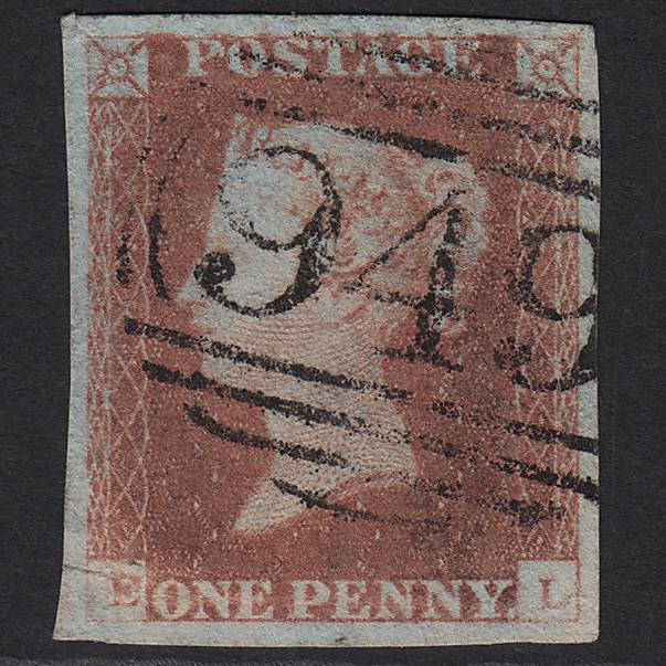 GB QV 1841 1d Red-brown (Plate 81) SG8-B1(1) EL GU Castle Carey 949 4M