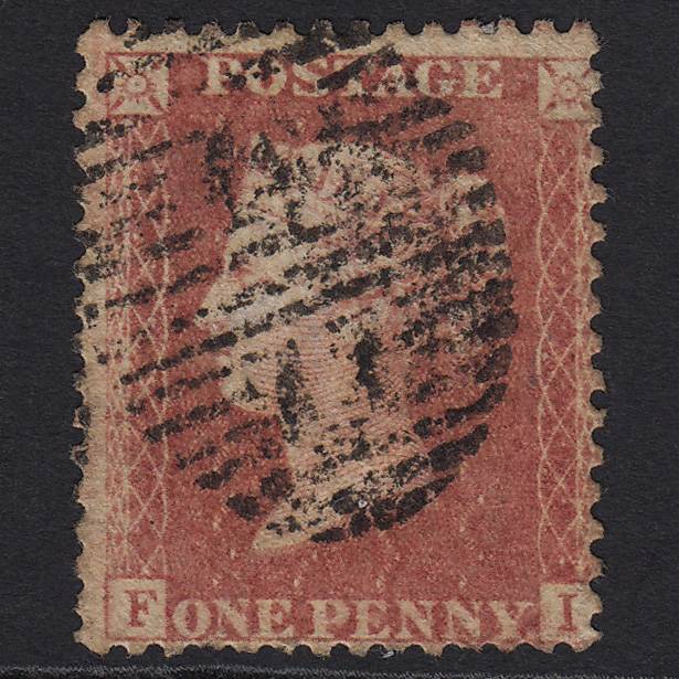 GB QV 1857 1d Rose-red (Plate 59) SG40-C10(1) FI GU in London