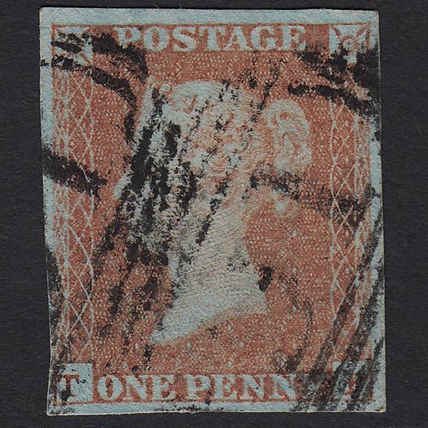 GB QV 1841 1d Very Blued (Plate 89) SG8a-B1(2) TF GU 4M Imperf
