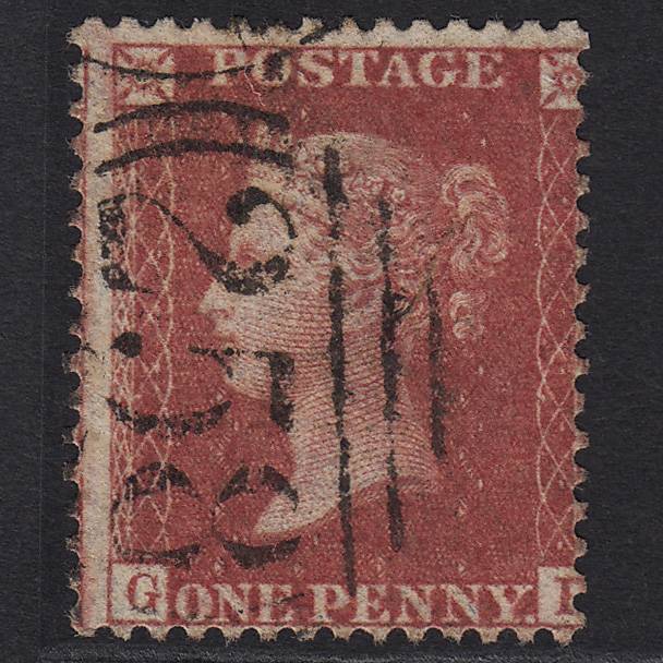 GB QV 1857 1d Rose-red (Plate 47) SG40-C10(1) GH FU Dover 258 Misperf
