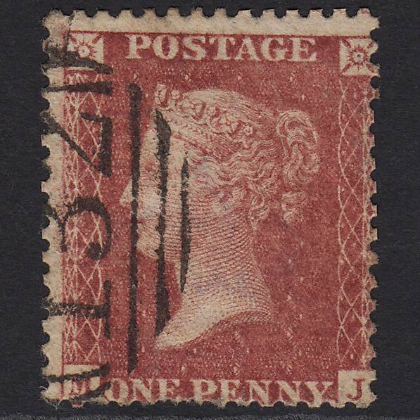GB QV 1857 1d Rose-red (Plate 56) SG40-C10(1) MJ GU Brighton 132 Misperf