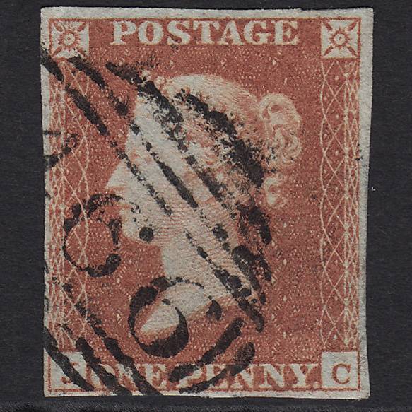 GB QV 1841 1d Red-brown Pl 117 SG8-B1(1) JC FU 4M Imperf Liverpool 466