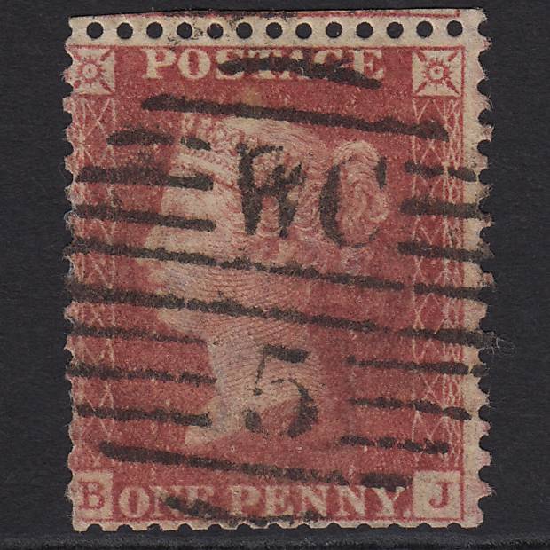 GB QV 1857 1d Rose-red (Plate 59) SG40-C10(1) BJ GU London D&S WC5 5d1c